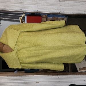 Alfani Lime/Yellow Textured Fabric Coat